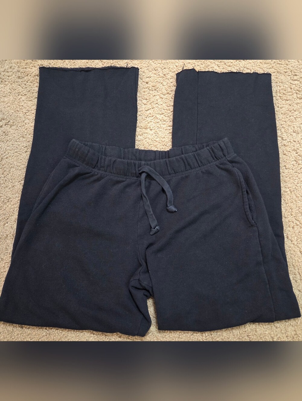 PINK Victoria's Secret Raw Hem Spellout Sweatpants Joggers - Picture 4 of 6